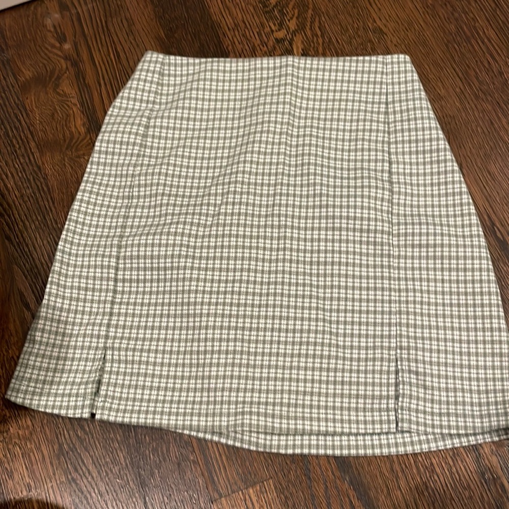 green plaid brandy melville john galt skirt